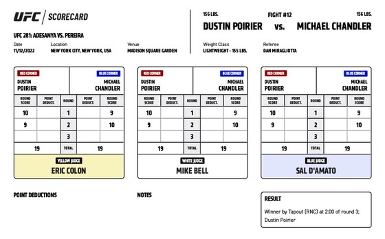 UFC 281: “Viên kim cương” Dustin Poirier thắng Submission “Iron” Michael Chandler bằng đòn siết cổ trong trận đấu đẫm máu ảnh 3