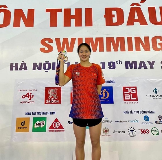 Nữ tuyển thủ bơi lội Võ Thị Mỹ Tiên sẽ đi Hungary thi đấu giải vô địch thế giới 2022. Ảnh: M.TIÊN