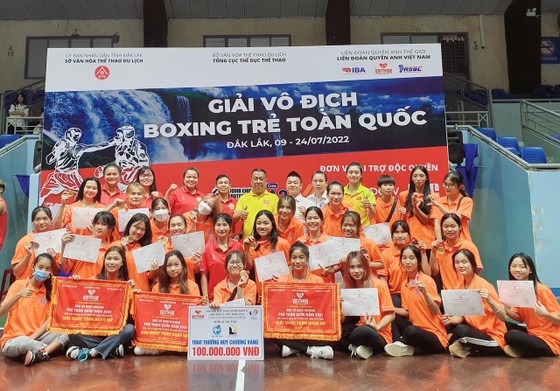VĐV boxing nữ trẻ Hà Nội có thành tích cao tại giải năm nay. Ảnh: T.TÂM
