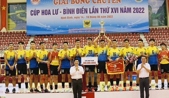 Đội nam Ninh Bình đang sở hữu dàn cầu thủ chất lượng chuẩn bị cho Đại hội thể thao toàn quốc năm nay. Ảnh: T.THẢO