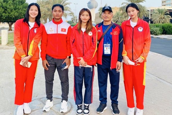 Đội điền kinh trẻ Việt Nam tại giải U.18 vô địch châu Á 2022. Ảnh: N.NGUYÊN