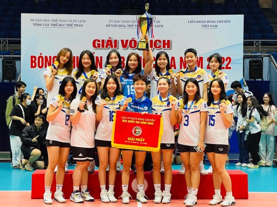 Đội nữ trẻ U23 Ngân hàng Công thương đã lên ngôi vô địch giải đấu. Ảnh: K.HUỆ