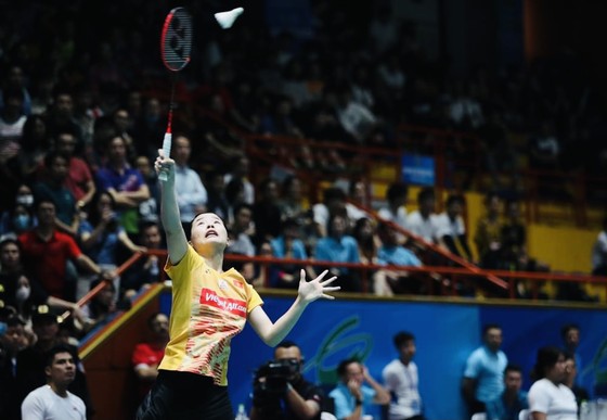 Nguyễn Thuỳ Linh đã vô địch đơn nữ giải cầu lông Challenge Việt Nam 2023. Ảnh: LÂM VĂN