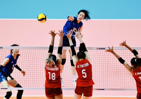 Đội tuyển bóng chuyền nữ Việt Nam đã gặp Thái Lan tại chung kết SEA Games 32 nhưng chưa có chiến thắng. Ảnh: DŨNG PHƯƠNG