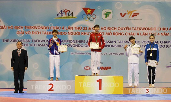 Giải vô địch Taekwondo châu Á năm 2018: Trương Kim Tuyền giành HCV châu Á nội dung đối kháng ảnh 1