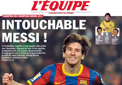 Báo L’Equipe bình chọn: Messi “vô địch của những nhà vô địch”