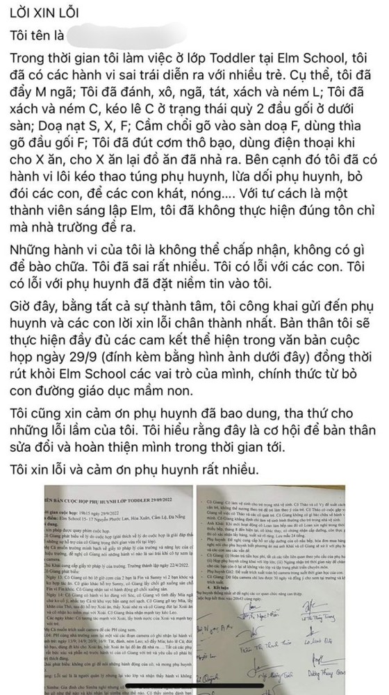 Đà Nẵng: Xác minh vụ việc nhóm lớp mầm non độc lập tư thục bị bạo hành ảnh 1