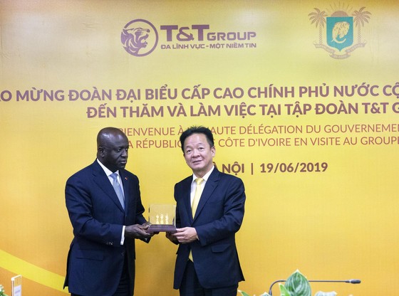 Bộ trưởng Ngoại giao Cộng hòa Bờ Biển Ngà Marcel Amon đến thăm và làm việc tại T&T Group ảnh 3