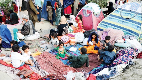 Người Afghanistan lánh nạn tại khu vực ngoại ô Kabul