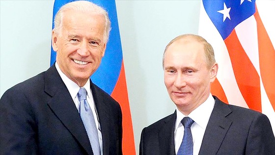 Tổng thống Mỹ Joe Biden và Tổng thống Nga Vladimir Putin trong cuộc gặp vào tháng 6-2021 tại Geneva