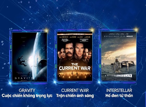 Công chúng sẽ có cơ hội thưởng thức 3 bộ phim Hollywood bom tấn "Gravity", "Interstellar", "The Current War" tại hệ thống rạp CGV Cinemas
