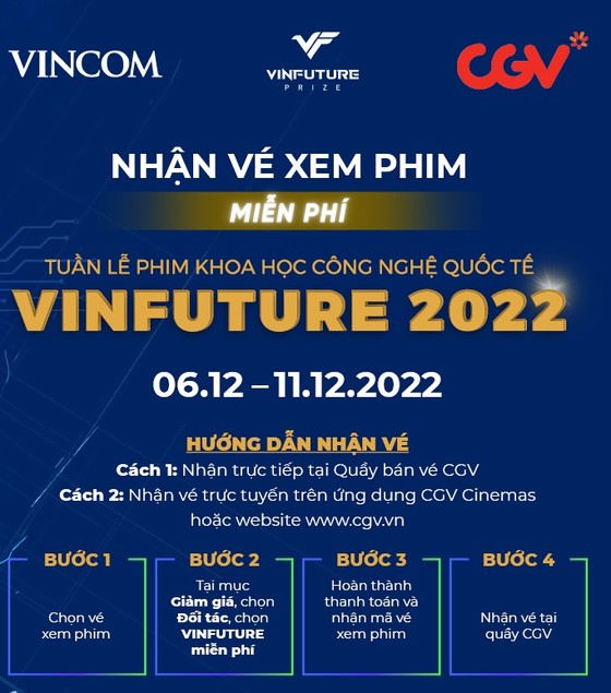 25.000 vé xem phim CGV miễn phí trong Tuần lễ phim Khoa học Công nghệ quốc tế VinFuture ảnh 1