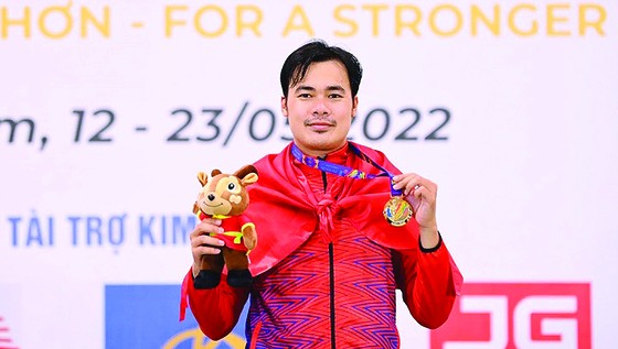 VĐV Tiến Nhật đoạt huy chương vàng SEA Games 31. Ảnh: P.NGUYỄN
