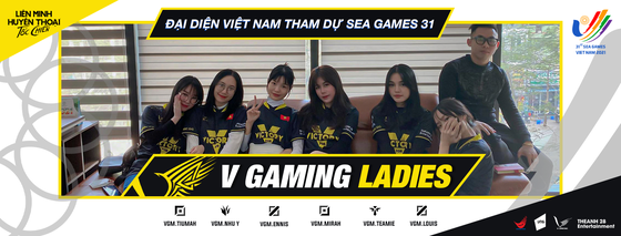 V Gaming Ladies sẽ là đại diện cho LMHT: Tốc Chiến Việt Nam đồng đội nữ thi đấu tại SEA Games 31. Ảnh: V Gaming Ladies Fanpage