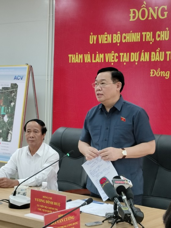 Chủ tịch Quốc hội Vương Đình Huệ kiểm tra tiến độ dự án Sân bay Long Thành ảnh 3