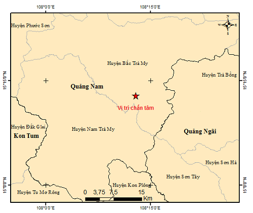 Quảng Nam liên tiếp ghi nhận 2 vụ động đất tại huyện miền núi Bắc Trà My ảnh 1