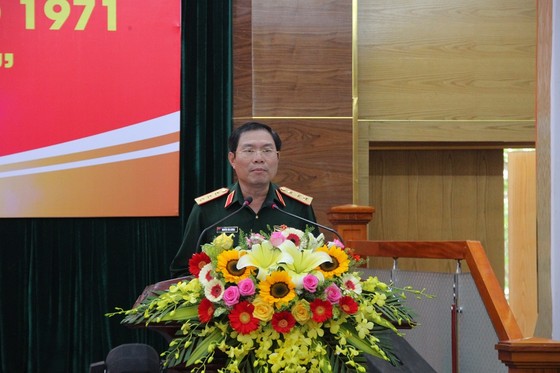 Thượng tướng Nguyễn Tân Cương phát biểu khai mạc hội thảo