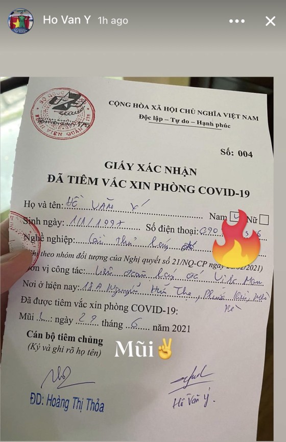 Tuyển futsal Việt Nam hoàn thành tiêm vaccine phòng Covid-19 ảnh 1 Tuyển futsal Việt Nam hoàn thành tiêm vaccine phòng Covid-19 ảnh 1