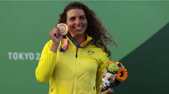  Jessica Fox đoạt tấm huy chương đồng tại Olympic Tokyo 2020. Ảnh: GETTEY IMAGES