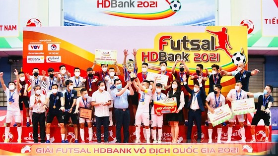 Thái Sơn Nam bảo vệ thành công chức vô địch Giải futsal VĐQG 2021. Ảnh: ANH TRẦN