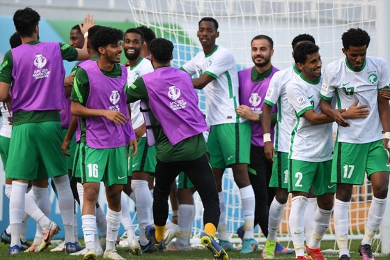 Saudi Arabia trở thành đội tuyển U23 đầu tiên giữ sạch lưới ở vòng bảng lịch sử giải đấu. ẢNH: AFC