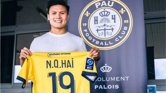 Quang Hải đã có bàn thắng đầu tiên cho Pau FC. ẢNH: CLB