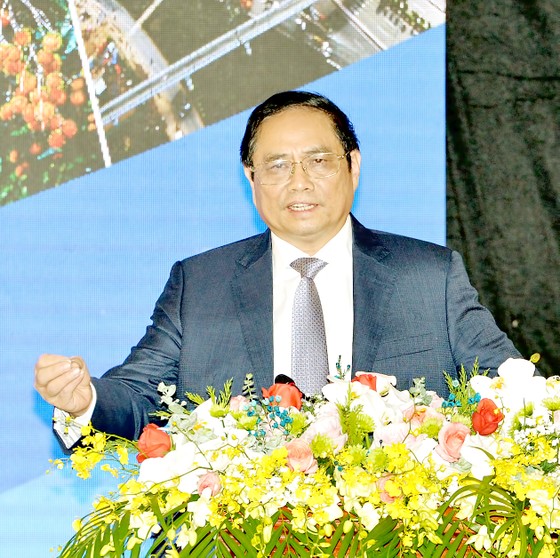 Thủ tướng Phạm Minh Chính phát biểu tại hội nghị. Ảnh: CAO THĂNG