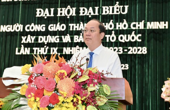 Phó Bí thư Thành ủy TPHCM Nguyễn Hồ Hải phát biểu tại đại hội. Ảnh:VIỆT DŨNG ảnh 2