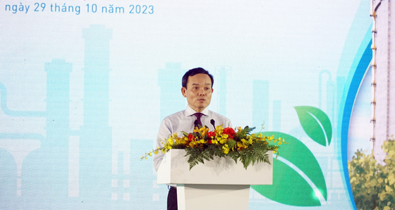 Ủy viên Trung ương Đảng, Phó Thủ tướng Chính phủ Trần Lưu Quang phát biểu tại lễ khánh thành