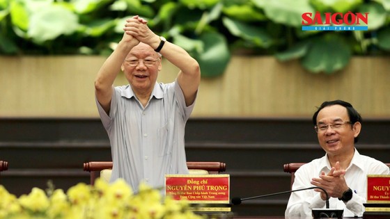 Tổng Bí thư Nguyễn Phú Trọng thăm và làm việc với Thành ủy TPHCM ảnh 4
