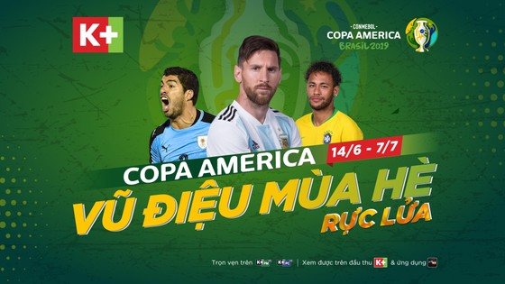 Xem Copa America 2019 trên tất cả nền tảng của K+