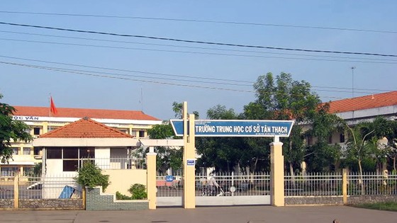 Trường THCS Tân Thạch, huyện Châu Thành, tỉnh Bến Tre nơi xảy ra vụ việc