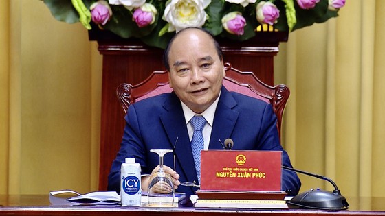 Chủ tịch nước Nguyễn Xuân Phúc tiếp Ban Thanh niên Đảng Dân chủ Tự do Nhật Bản ảnh 1