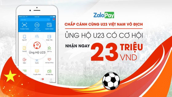 VNG tổ chức lì xì cho Đội tuyển U.23 Việt Nam thông qua tài khoản ZaloPay
