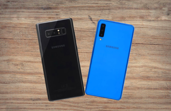 Galaxy Note 8 cũ và Samsung Galaxy A7 2018 đang nằm cùng phân khúc dưới 9 triệu