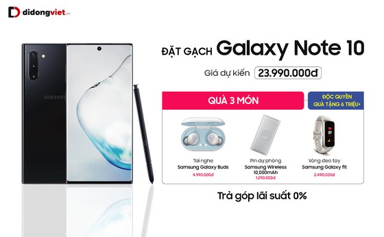 Tiết kiệm đến hơn 13 triệu khi lên đời Galaxy Note 10, 10+ tại Di Động Việt ảnh 1 Tiết kiệm đến hơn 13 triệu khi lên đời Galaxy Note 10, 10+ tại Di Động Việt ảnh 1