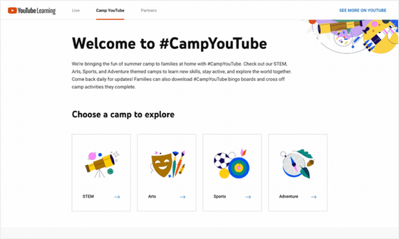 Chương trình Camp YouTube hứa hẹn nhiều bổ ích cho trẻ nhỏ