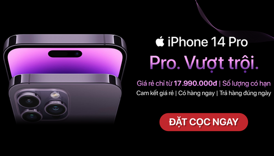 Hệ thống Di Động Việt chính thức nhận đặt cọc iPhone 14 từ 0 giờ ngày 7 đến 13-10