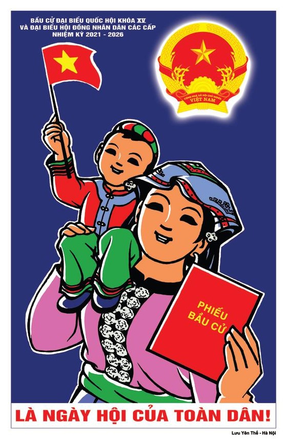 Hơn 400 tác phẩm tham dự cuộc thi sáng tác tranh cổ động tuyên truyền bầu cử ảnh 2
