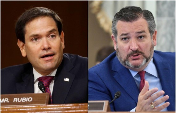 Thượng nghị sỹ Ted Cruz và Marco Rubio nằm trong số 11 quan chức Mỹ bị Trung Quốc áp đặt lệnh trừng phạt. Ảnh: Reuters