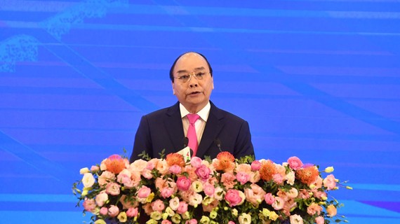Thủ tướng Việt Nam Nguyễn Xuân Phúc phát biểu khai mạc Hội nghị Cấp cao ASEAN lần thứ 36. Ảnh: QUANG PHÚC