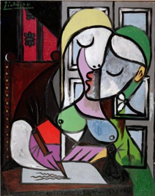 畢卡索筆觸細膩溫柔的肖像畫《寫作的女子（瑪麗─德雷莎）》估價為25,000,000至40,000,000英鎊。(圖源：互聯網)