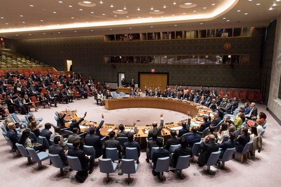 聯合國安理會9月11日一致決議對朝鮮實施更嚴厲制裁。（圖源：UN / Mark Garten）