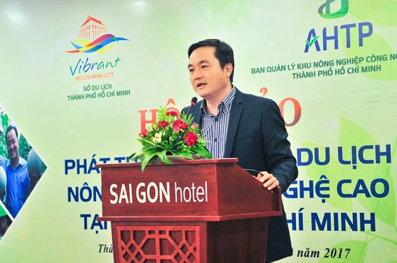 市旅遊廳長裴佐煌宇在研討會上發表講話。（圖源：龍池）