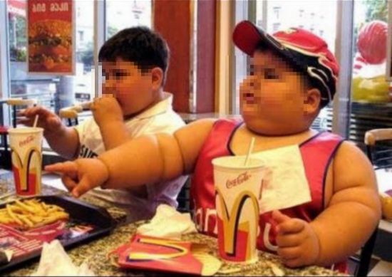 全球各地的肥胖兒童和青少年人數過去40年增加了十倍。（示意圖源：互聯網）