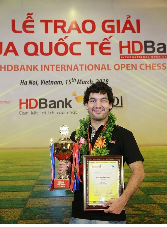 阿根廷棋手Mareco Sandro 以7.5分奪冠。