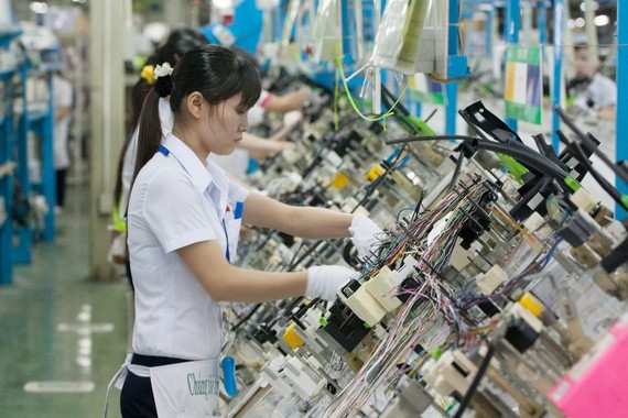 平陽省 YAZAKI 外資公司的生產線。