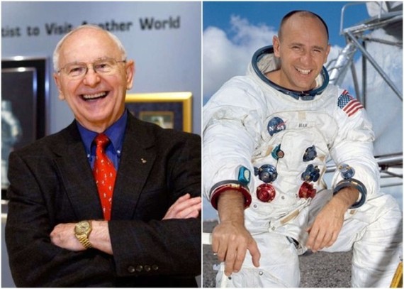 右圖為艾倫‧賓穿上太空衣的照片。（圖源：互聯網）
