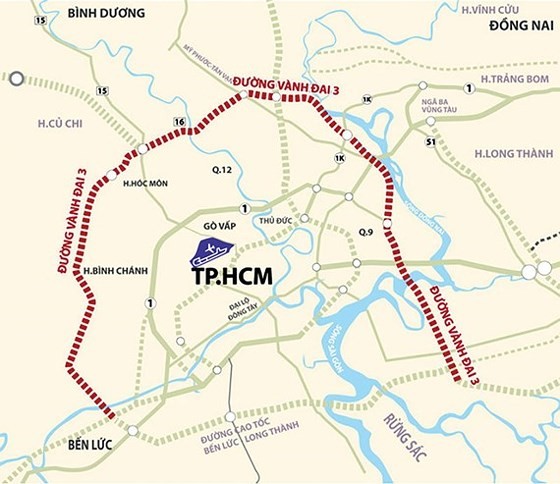 本市環市三路項目路線圖。
