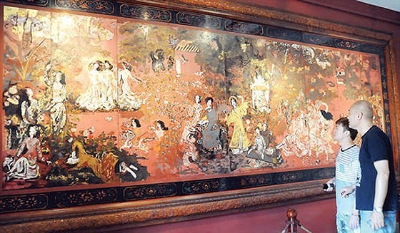 阮嘉智畫家的著名畫作 -《中南北春園》。（圖源：安蓉）